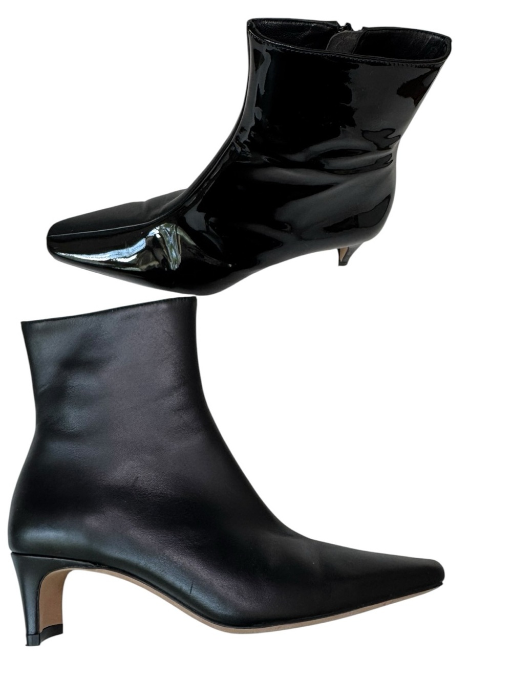 Staud Wally booties 36 genuine leather/patent leather org $395